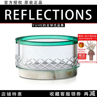 【官方授权】丹麦Reflections Gallant Bowl英雄碗时尚水晶切割碗