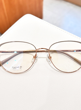 韩系温柔奶咖色超轻近视眼镜框架女潮可配有度数变色