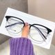 半框眉毛架近视眼镜框男潮可配防蓝光网红款 女可配有度数平光架