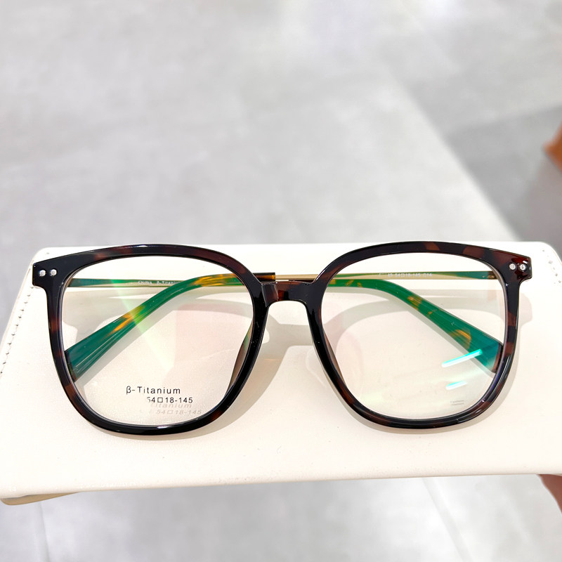 素颜大框玳瑁色经典百搭黑近视眼镜框架潮男女可配有度数变色