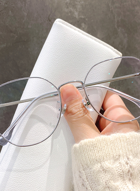 近视眼镜大框男韩版潮网红款女圆脸多边可配变色防蓝光有度数镜架