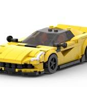 MOC积木国产积木 汽车城 TDF小颗粒diy拼插经典 115758 法拉利F12