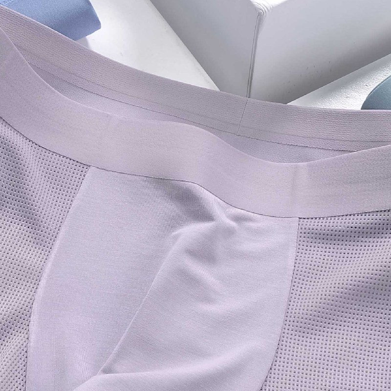 空气洞设计莫代尔男士内裤男无痕中腰抑菌运动平角底裤中高端