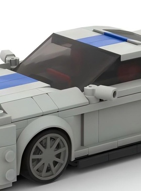 国产积木MOC-155337 福特野马谢尔比 GT500创意汽车模型摆件玩具