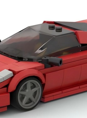 国产积木MOC-169888 法拉利F430 Scuderia汽车模型创意摆件积木