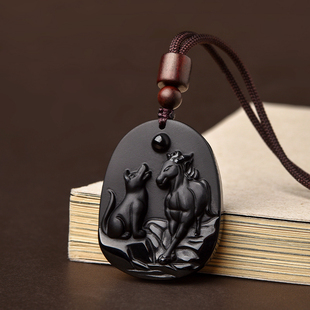 2026年属虎吉祥物吊坠虎马狗生肖三合挂件当先畅行男女项链钥匙扣