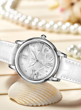 尼诺里拉手表女人工蓝宝石表镜时尚简约女士石英表表带女表11013