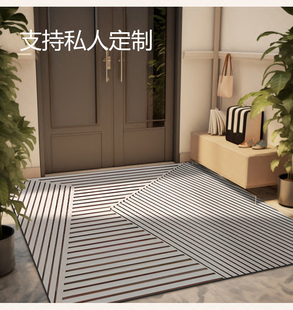 别墅入户门地垫家用防滑耐脏进门脚垫子轻奢现代室外定制高级地毯