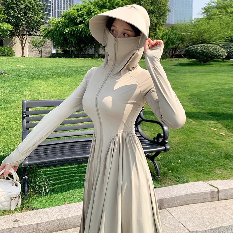 蕉下客防晒衣女2025夏季新款长款连衣裙防紫外线冰丝长裙全身