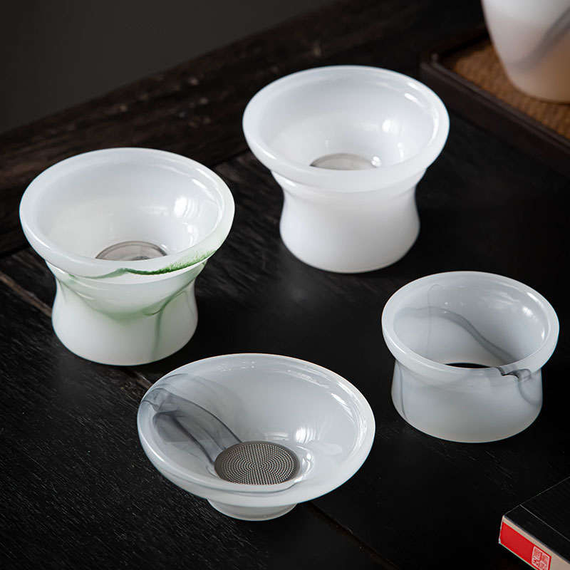 【清仓】琉璃漏过滤器茶渣过滤网玻璃创意功夫茶具配件滤茶器