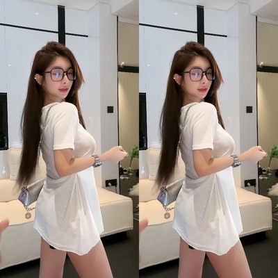 300斤大码正肩短袖T恤女