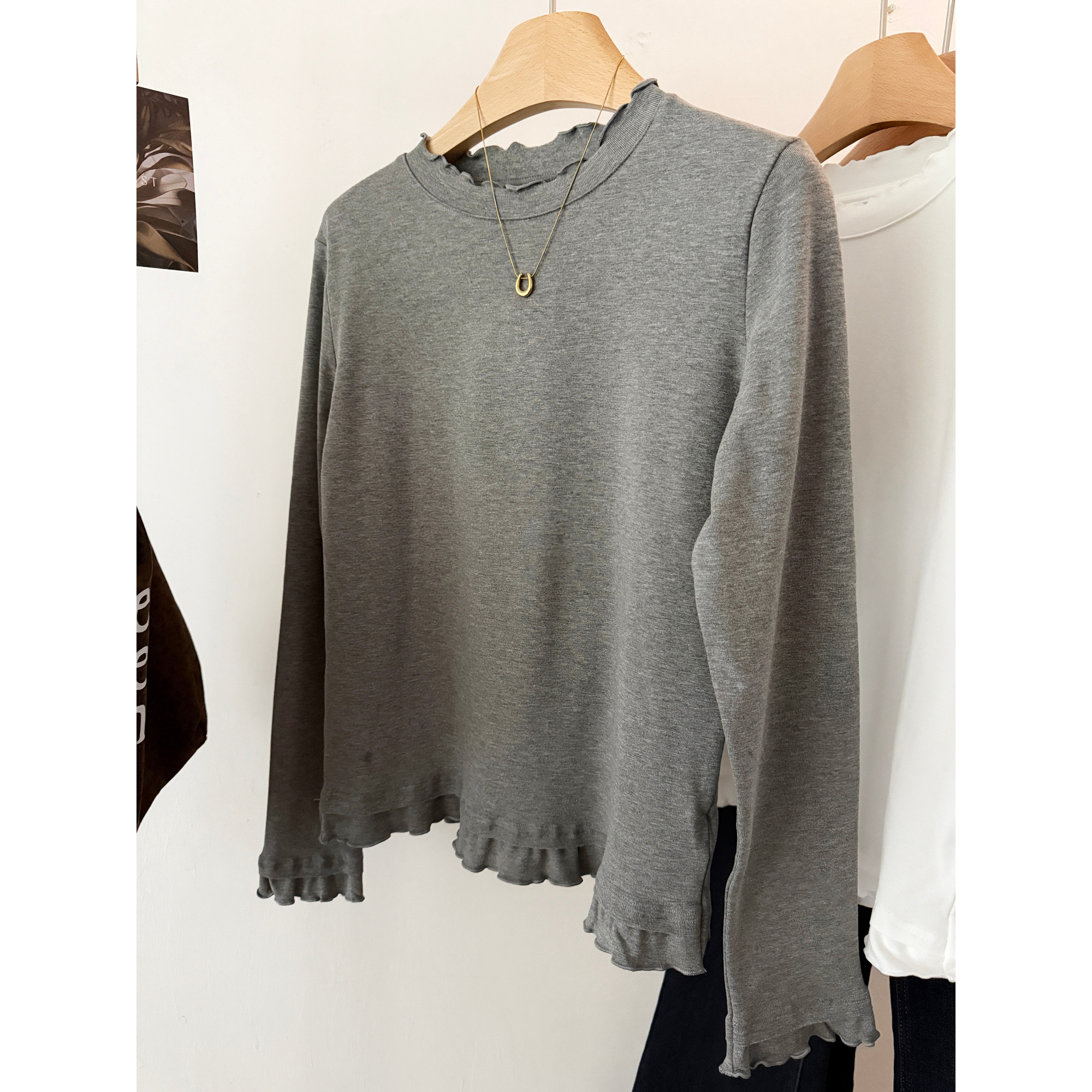 300斤大码胖mm秋冬德绒保暖木耳边长袖T恤宽松显瘦内搭打底上衣女,女装/女士精品,T恤,淘宝优惠券,粉丝福利购,淘宝优惠卷