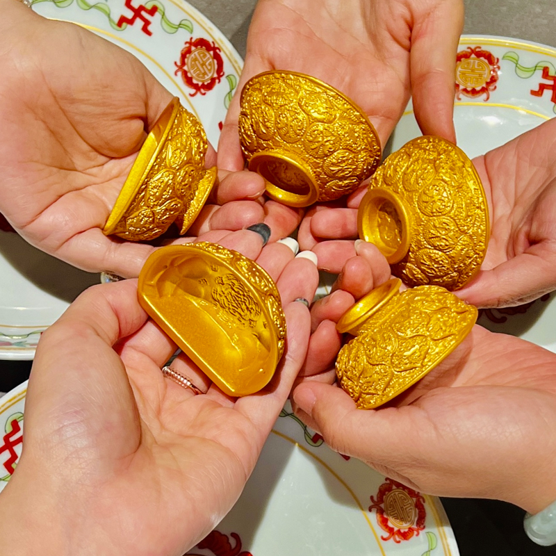 金饭碗冰箱贴陕西历史博物馆文创磁贴西安文字金属文物旅游纪念品