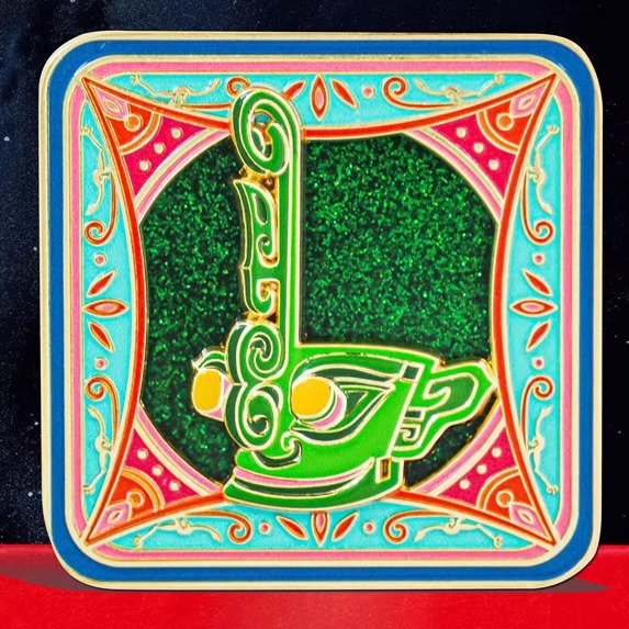 三星堆博物馆文创冰箱贴戴冠纵目面具文物流沙金属磁贴创意纪念品