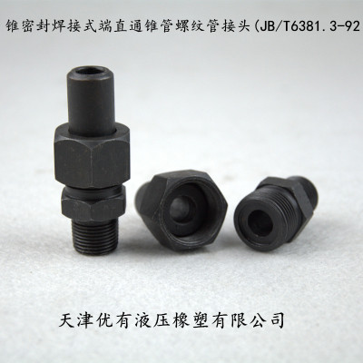 液压接头 船用接头 碳钢接头JB/T6381.2焊接式锥螺纹端直通管接头