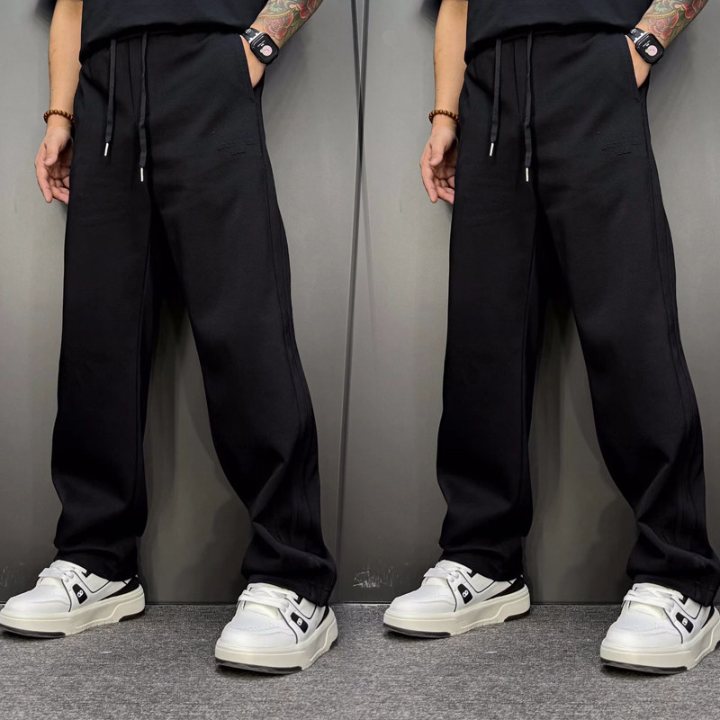 春秋新款牛仔裤男弹力松紧腰百搭直筒宽松运动裤休闲裤时尚工装裤,男装,休闲裤,淘宝优惠券,粉丝福利购,淘宝优惠卷