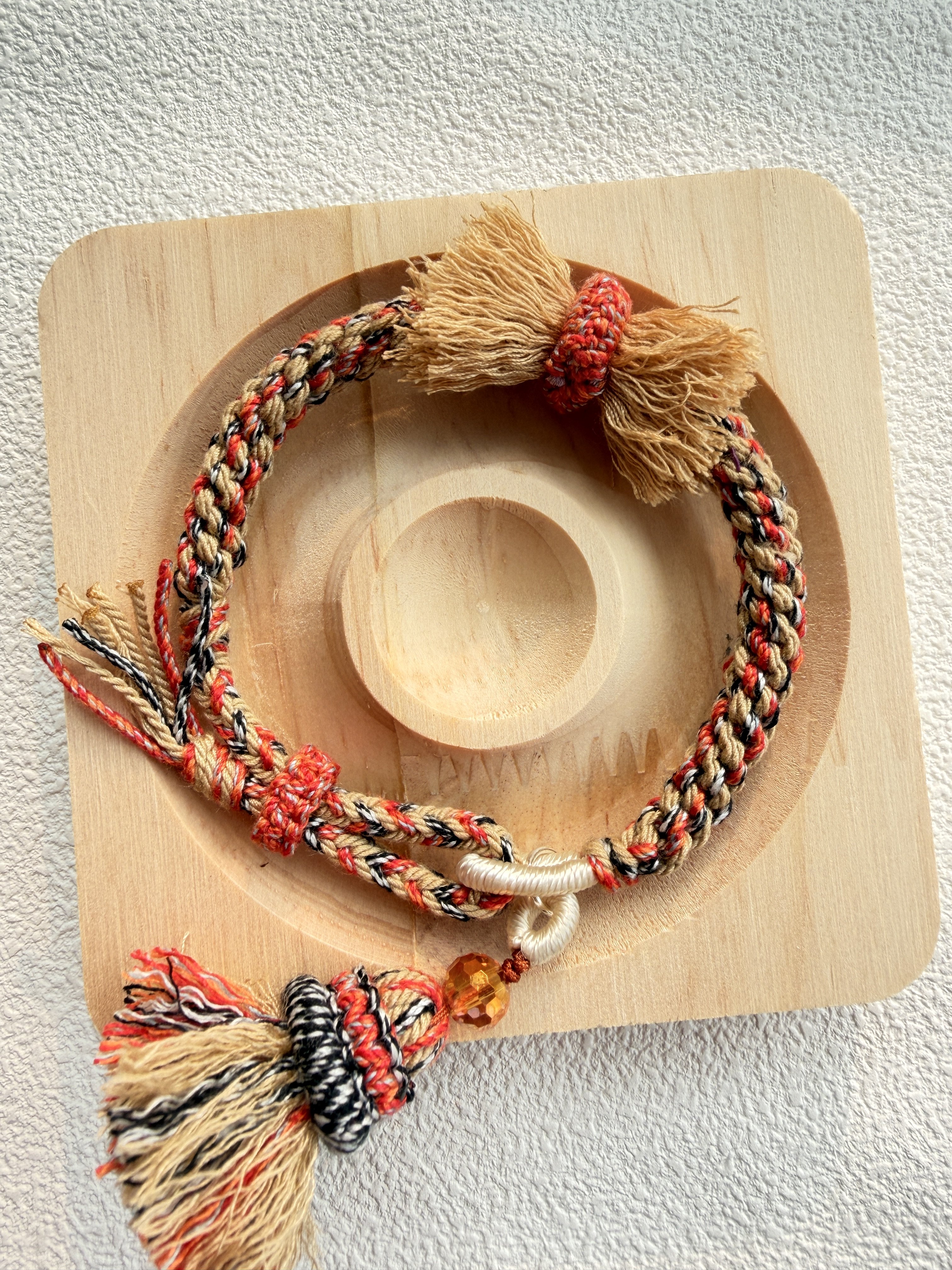 藏式手绳手工编织民族风手绳新款棉绳流苏男女五色线情侣闺蜜手链