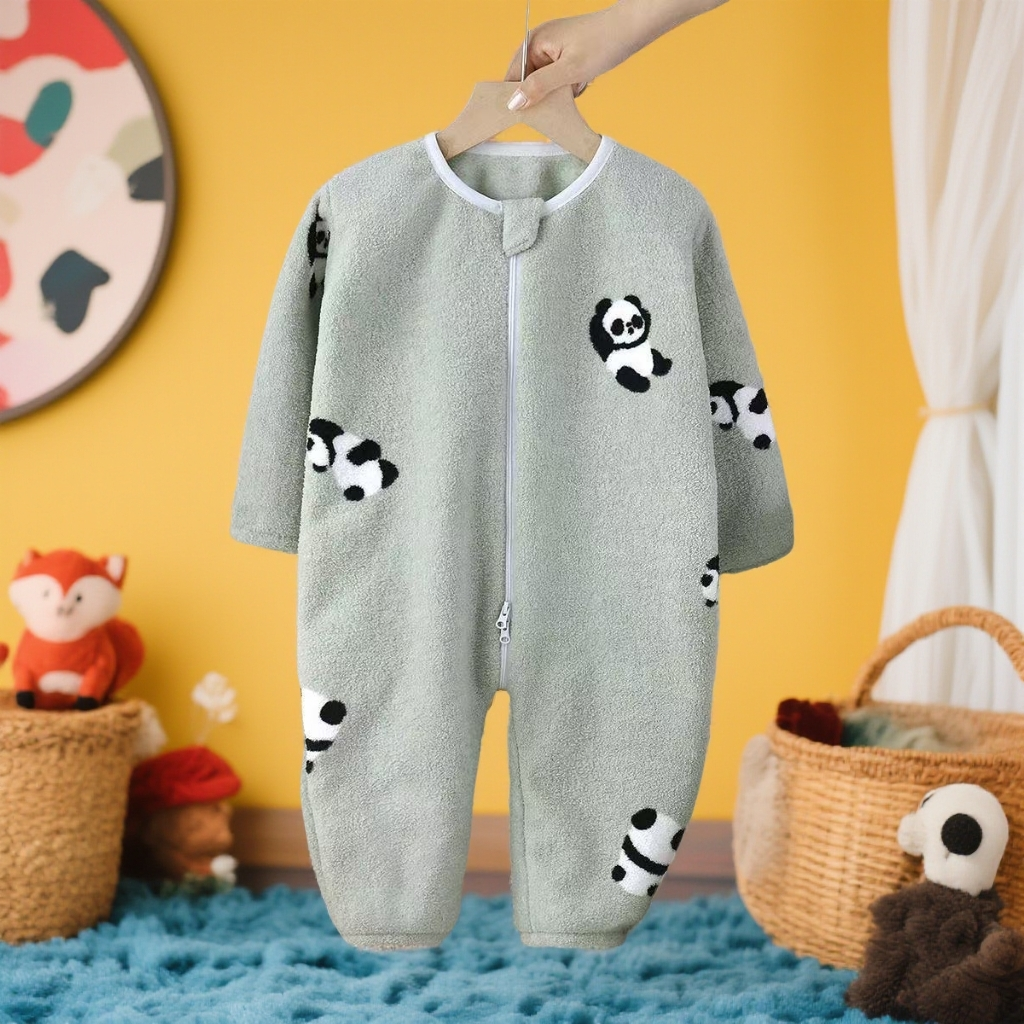 宝宝冬季连体衣加厚加绒哈衣