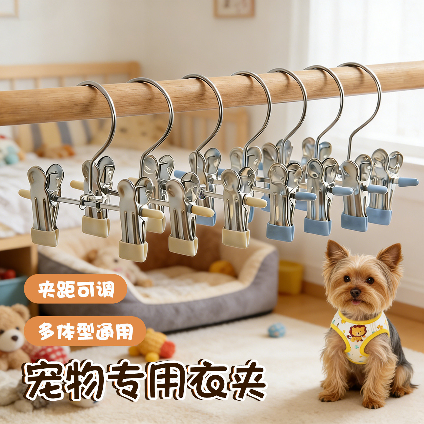 宠物衣架狗狗衣服专用小狗猫咪衣柜迷你小尺寸儿童婴儿衣挂小