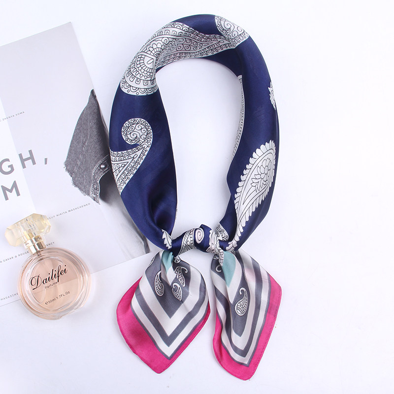 真丝脖套小方巾丝巾女春夏季防晒百搭领巾薄款气质搭西装时尚韩版