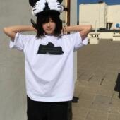 宽松情侣圆领cleanfit街头风短袖 Aew 夏季 米奇德比鞋 Tee 原创