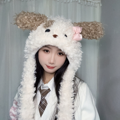 冬季毛绒帽女加绒加厚大头围