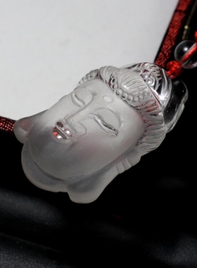 纯天然8A级白水晶观音吊坠情侣男女弥勒佛本命年菩萨挂件项链2025