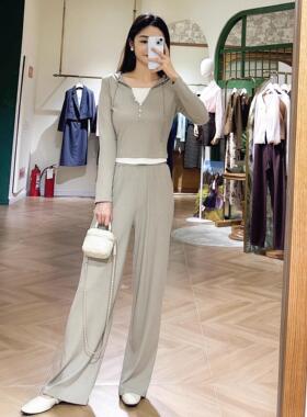 duoyi朵以2024秋季新款休闲百搭上下套装39BQ847075