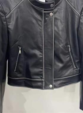 duoyi朵以2024秋季新款正品时尚PU外套39BQ423061