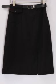 duoyi朵以2022春装新款正品通勤开叉高腰半身裙女37DC618005