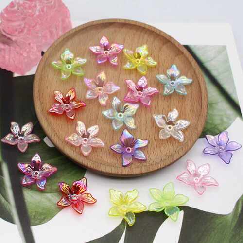 新款炫彩25mm紫荆花花瓣亚克力