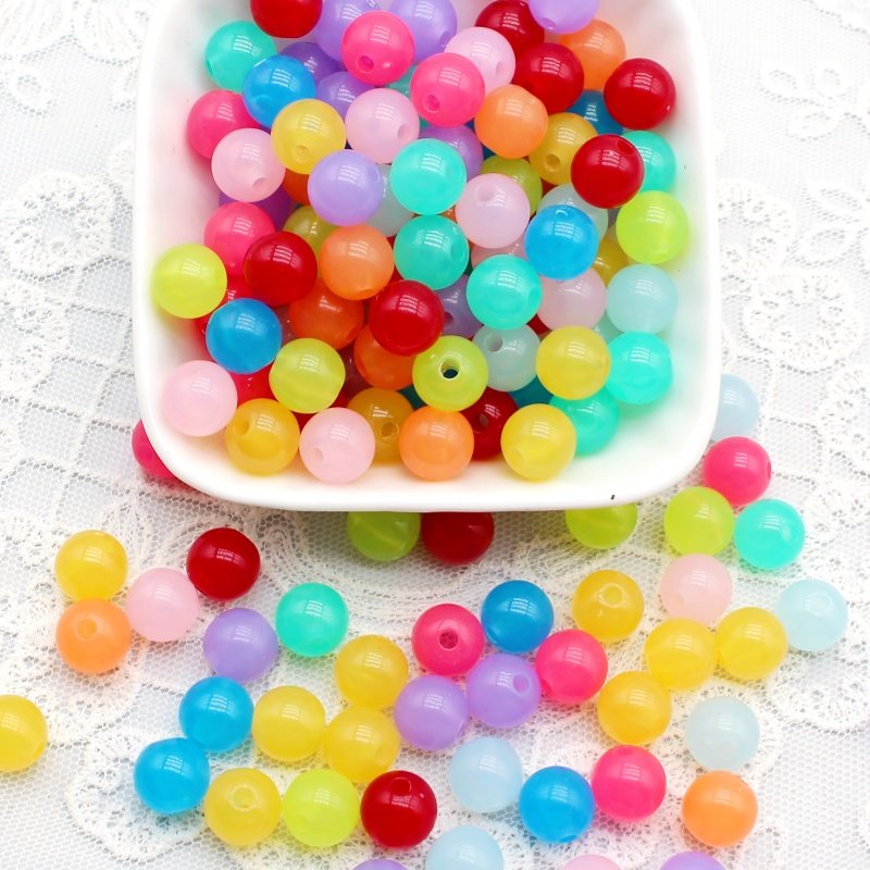 亚克力14mm果冻糖果圆珠DIY配件