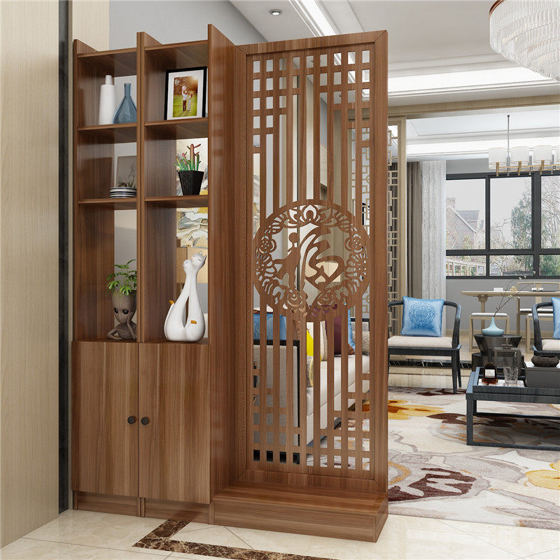 中式隔断屏风客厅简约现代一体装饰进门间厅入户玄关柜置物架