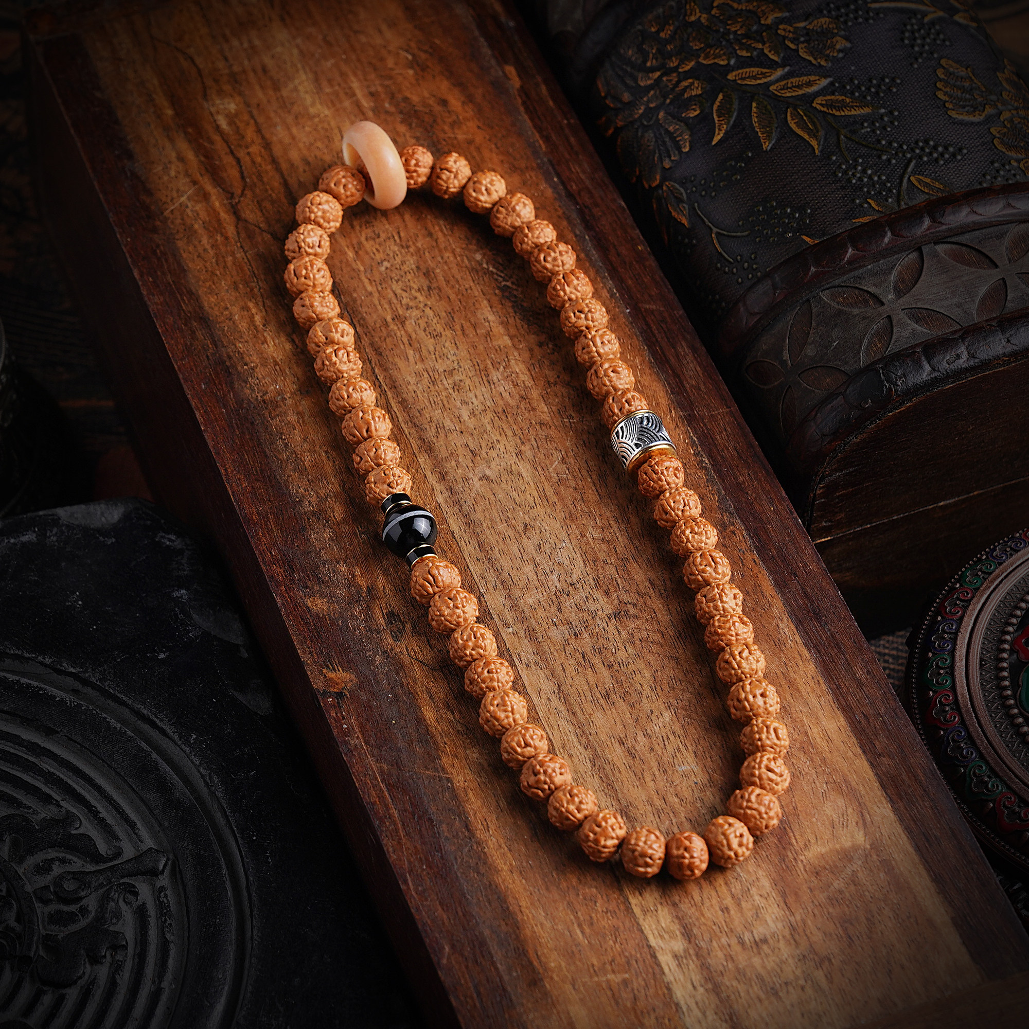 金蟾蛤蟆背小金刚菩提子手串