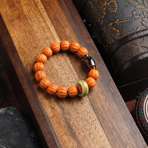 猴头桃核京八棱文玩手串正品