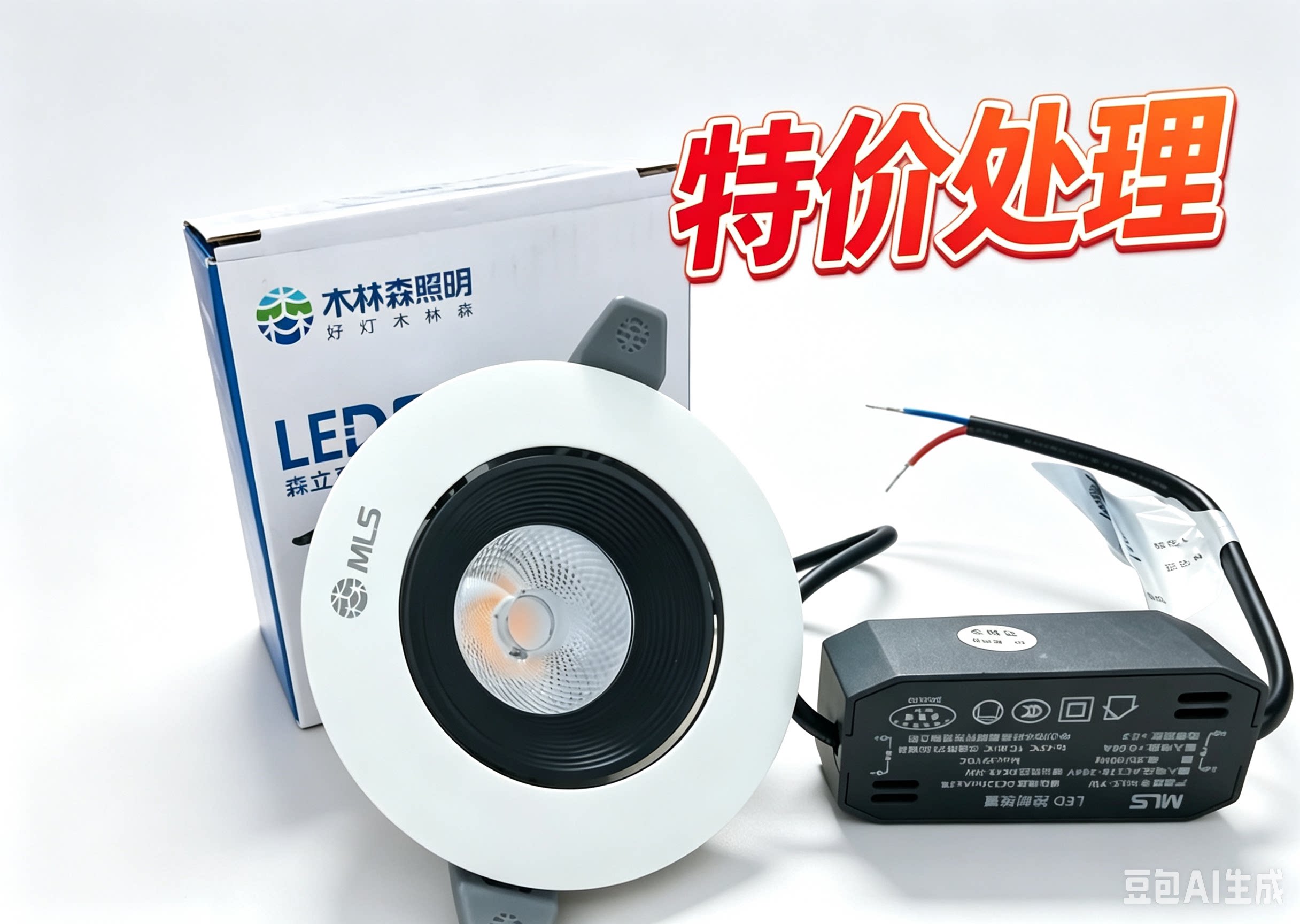 木林森LED天花射灯7W家装商嵌入式射灯