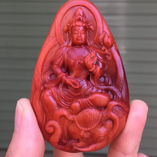 南红观音手串瓦西料柿子红原矿直切佛珠手串保山直切屁桃手串保山