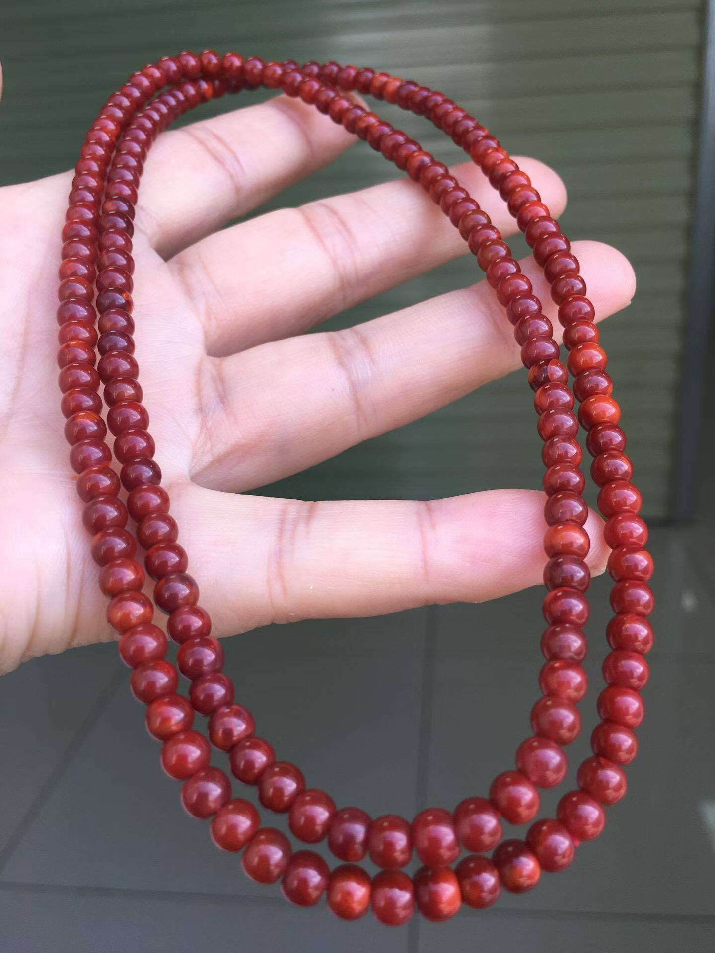 南红玛瑙天然南红玛瑙手串佛珠多圈满肉本命年手链火焰纹108