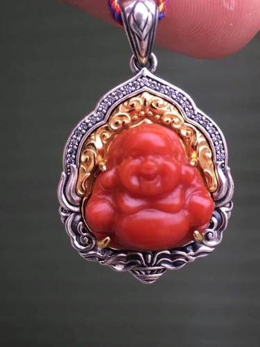 南红玛瑙吊坠戒指套装18k金镶嵌吊坠戒指