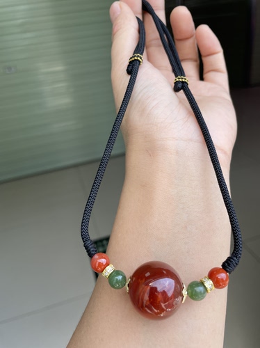 南红玛瑙手串手链女款单圈时女友冰红镶嵌吊坠戒指雕刻指环锁骨珠