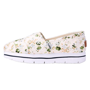 Tt&Mm/汤姆斯女鞋春季新款小翠花帆布鞋一脚蹬松糕轻便百搭休闲鞋