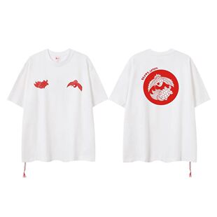 BEAMS JAPAN 26SS 日系马年印花圆领短袖T恤男小红绳纯棉情侣半袖
