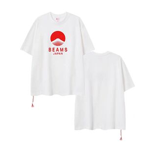 BEAMS JAPAN 日本制 红绳定番富士山宽松短袖纯棉圆领T恤纯棉上衣