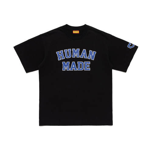 HUMAN MADE SS26 经典圆领学院风拱形字体宽松短袖T恤 男女同款