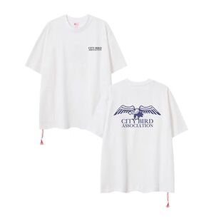 BEAMS JAPAN 日本制限定 定番富士山图案红绳短袖男女情侣T恤纯棉