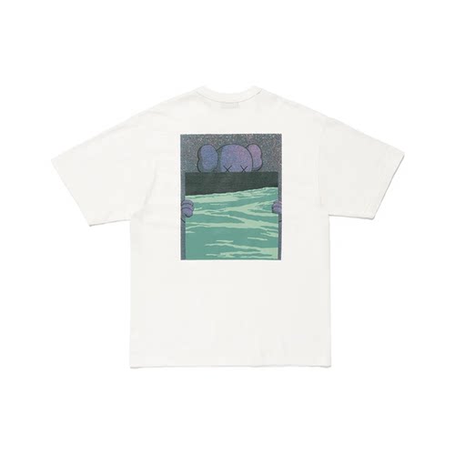 HUMAN MADE x KAWS 联名款卡通印花宽松圆领短袖纯棉T恤 男女同款