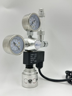 2023新款迪茨电磁双表二氧化碳气瓶水草表 带计泡器电磁阀水草表