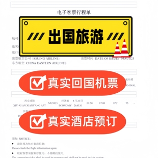 泰国美国马来新加坡柬埔寨全球回程机票订单返程预定单酒店预订单