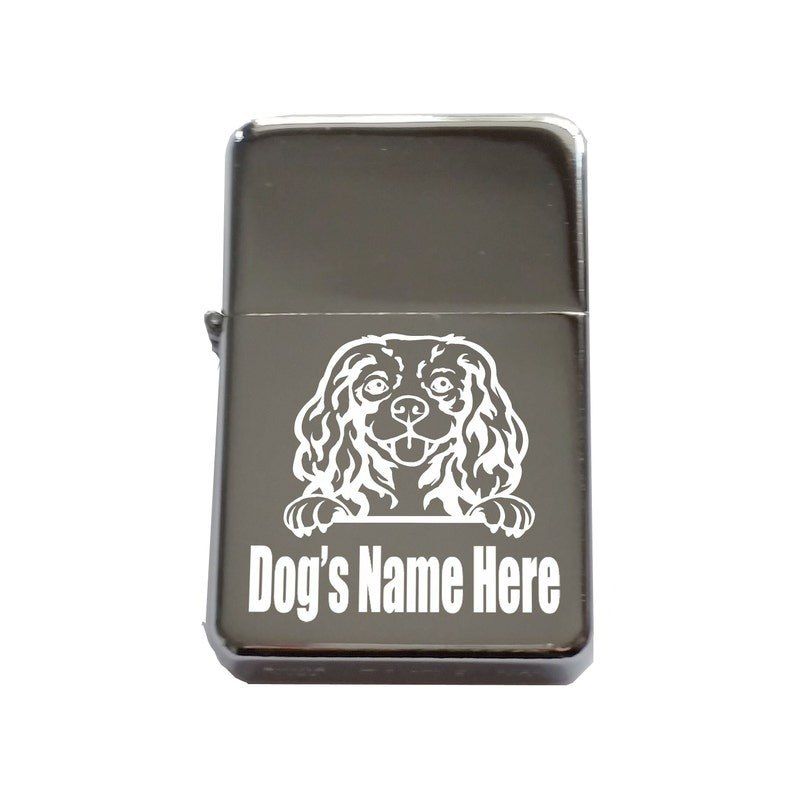 跨境POD定制狗狗头银色打火机盒专属宠物纪念品ETSY爆款一件定制