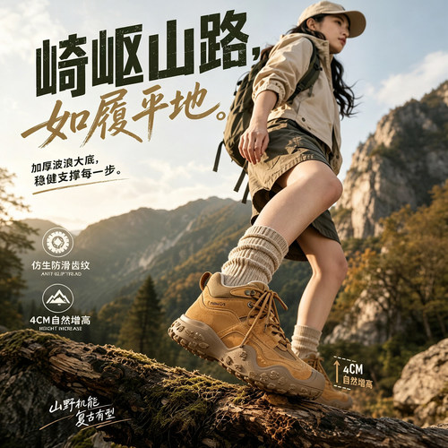 WONDO山系轻量化徒步登山鞋